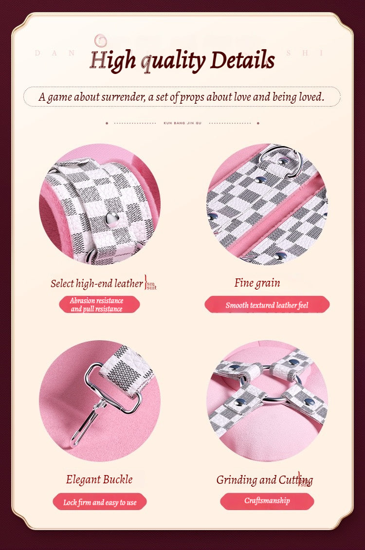 Luxury Soft Bondage Set – Pink & Checkered Edition