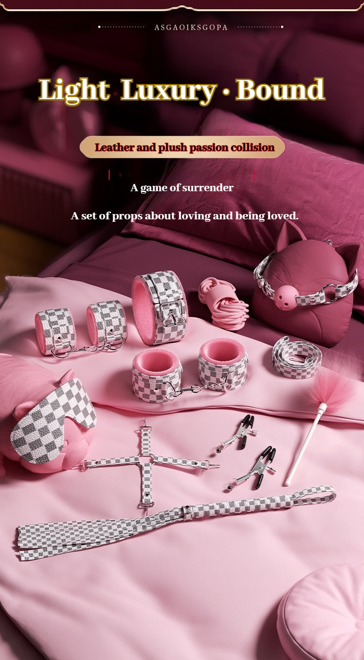 Luxury Soft Bondage Set – Pink & Checkered Edition